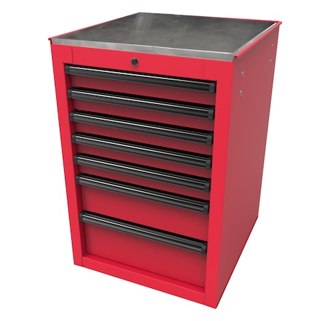 Homak 22in RS Pro 7-Drawer Side Cabinet - Red RD08022070